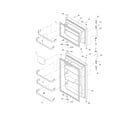 Frigidaire FRT18G5FB1 door diagram