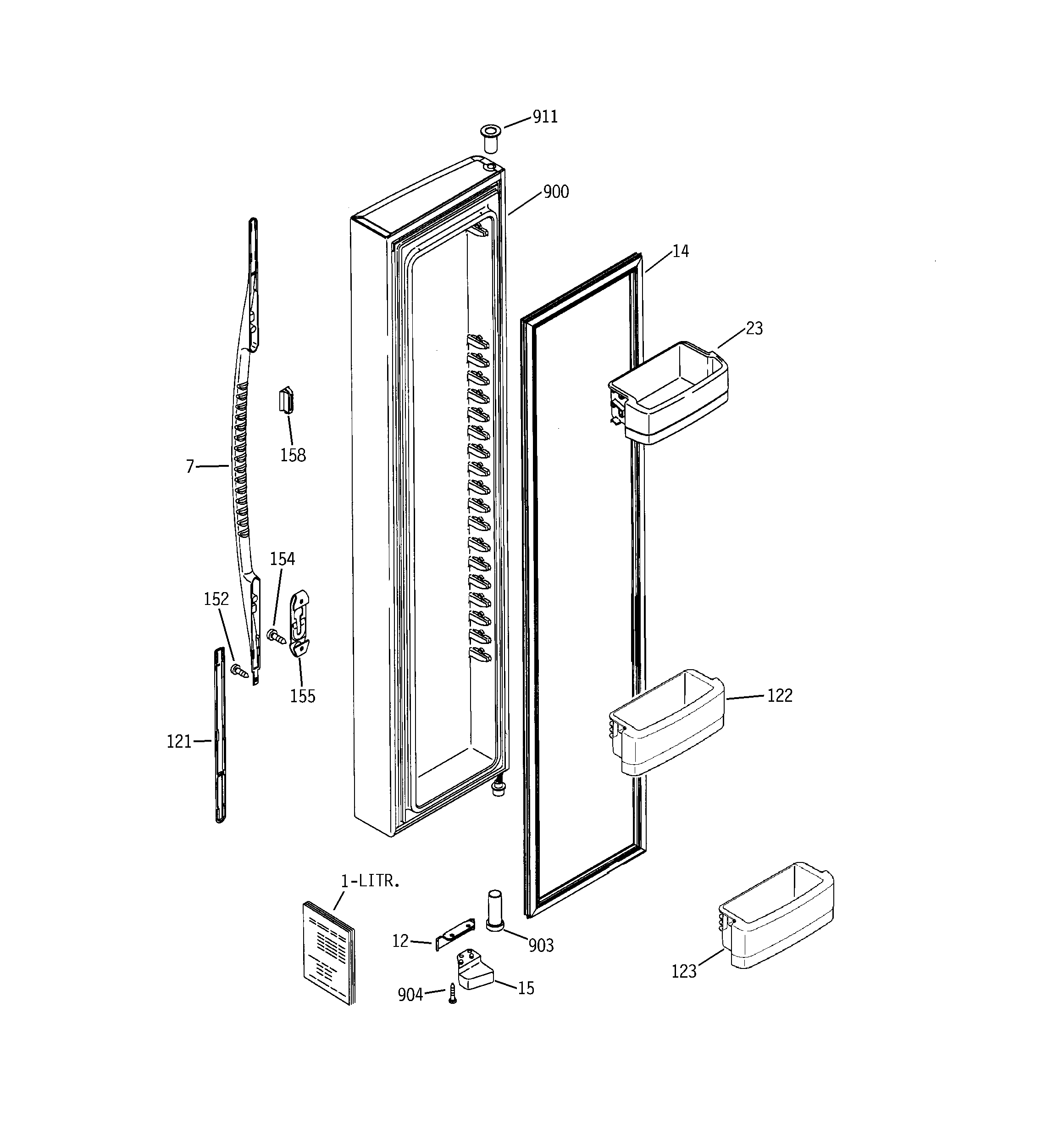Freezer door