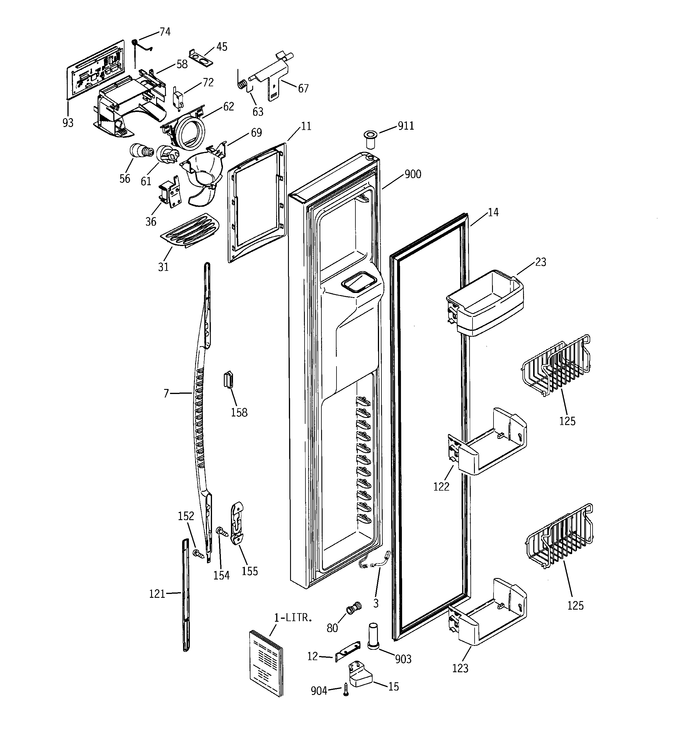 Freezer door