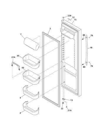 Refrigerator door