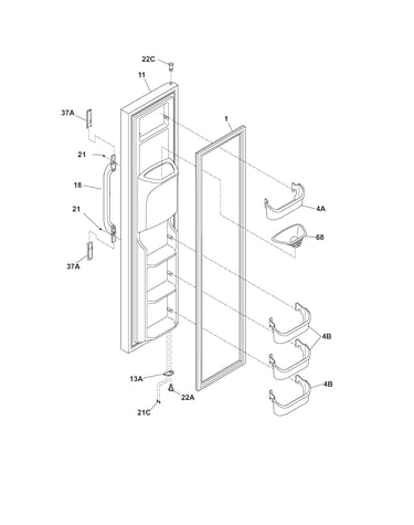 Freezer door