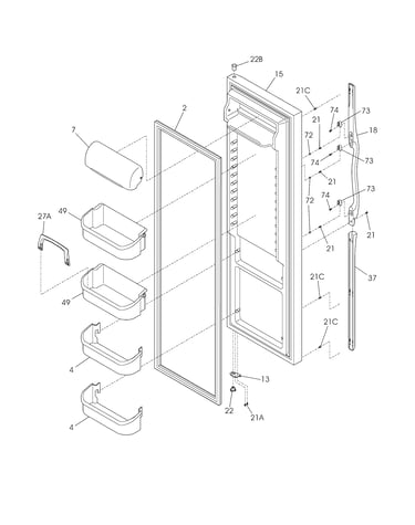 Refrigerator door