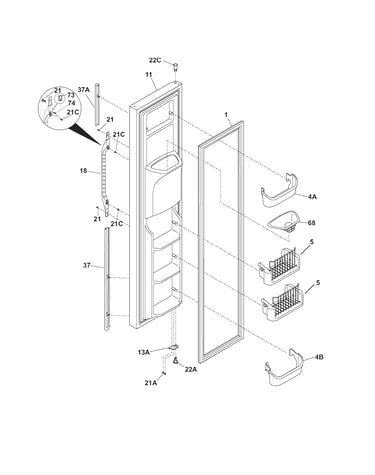 Freezer door