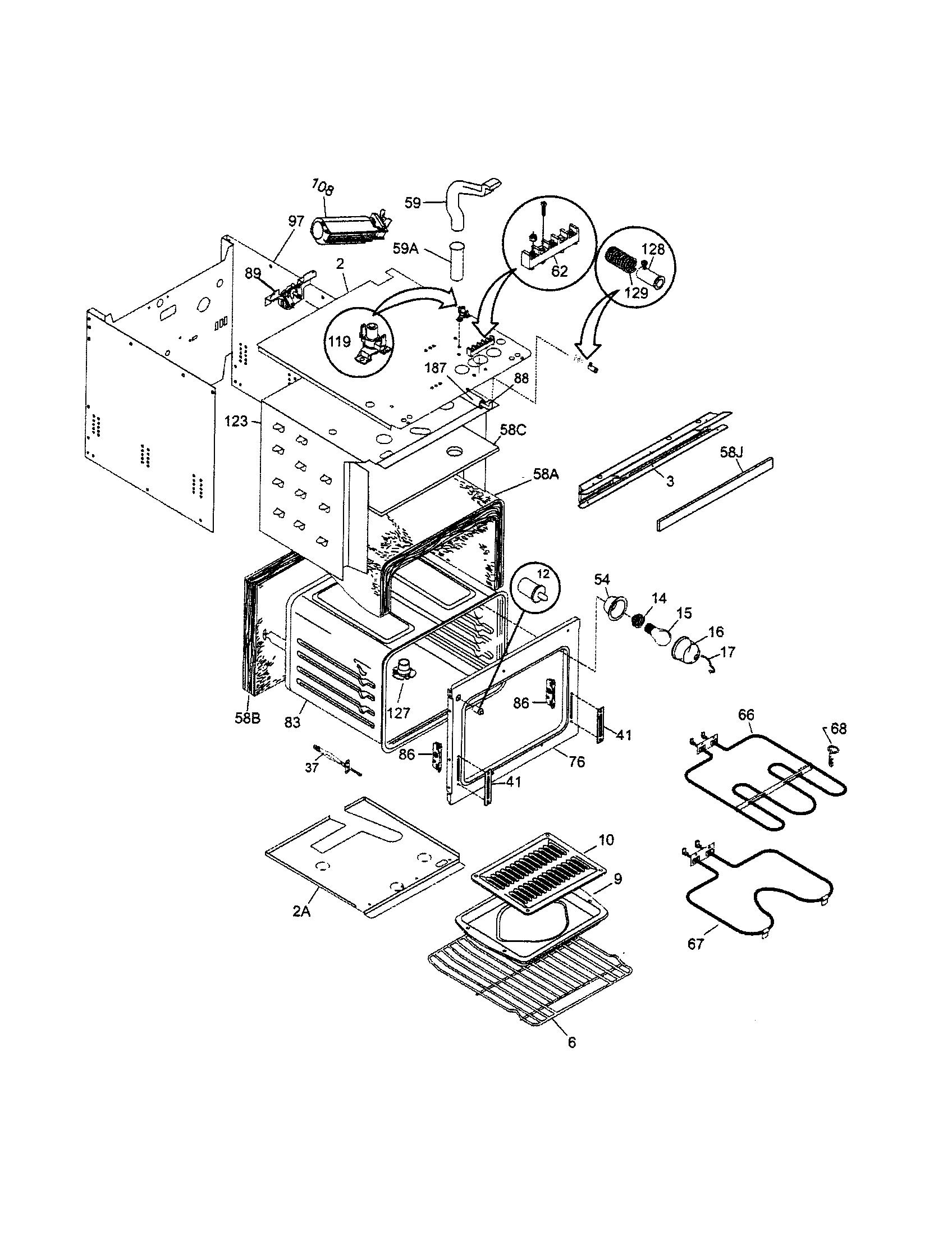 Upper oven
