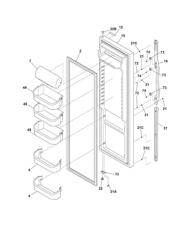 Refrigerator door