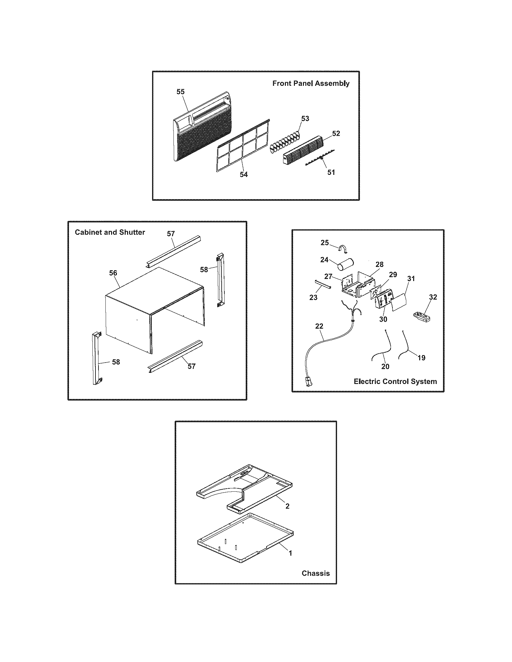 CABINET/FRONT/CONTROLS