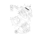 Frigidaire AGQB7000ES0 front panel/lint filter diagram