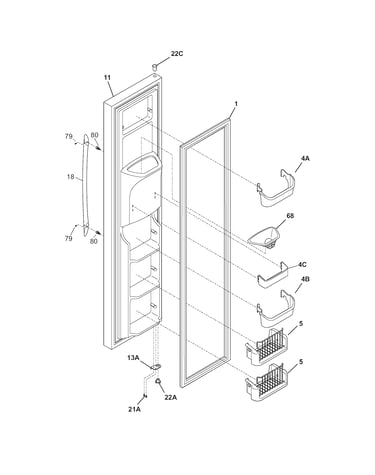 Freezer door