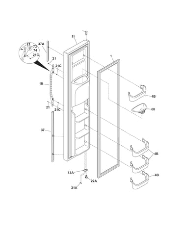 Freezer door