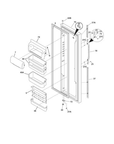 Refrigerator door