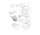 Frigidaire PLHS67EGSB1 shelves diagram