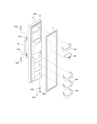Freezer door