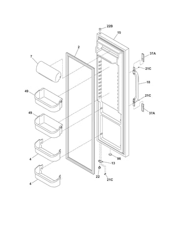 Refrigerator door