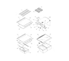 Frigidaire FRT18G5FB5 shelves diagram