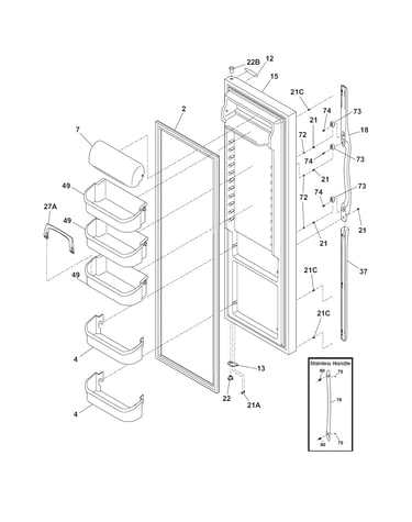 Refrigerator door