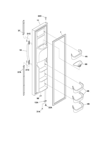 Freezer door