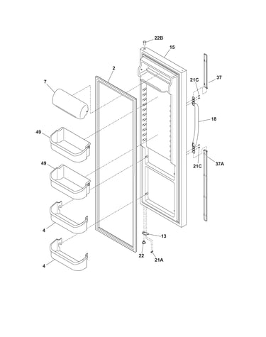 Refrigerator door