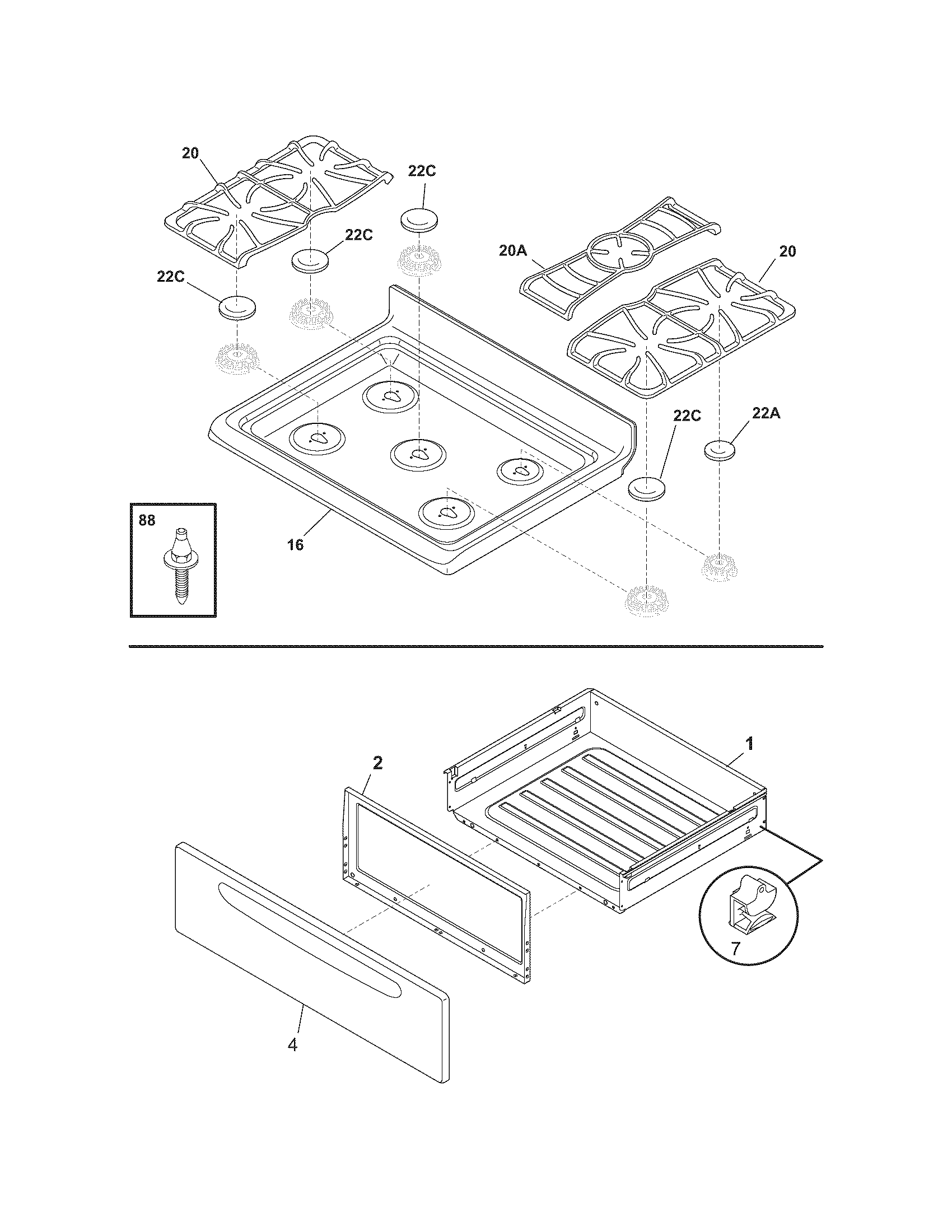 Top/drawer