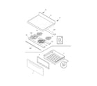 Frigidaire GLEF369DQH top/drawer diagram