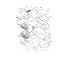 Frigidaire FRS6L9EFSS3 shelves diagram