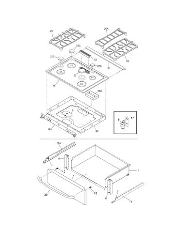 Top/drawer