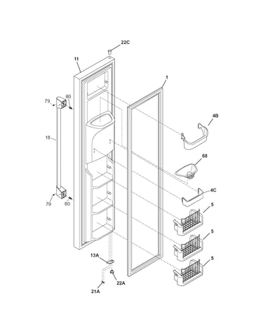 Freezer door