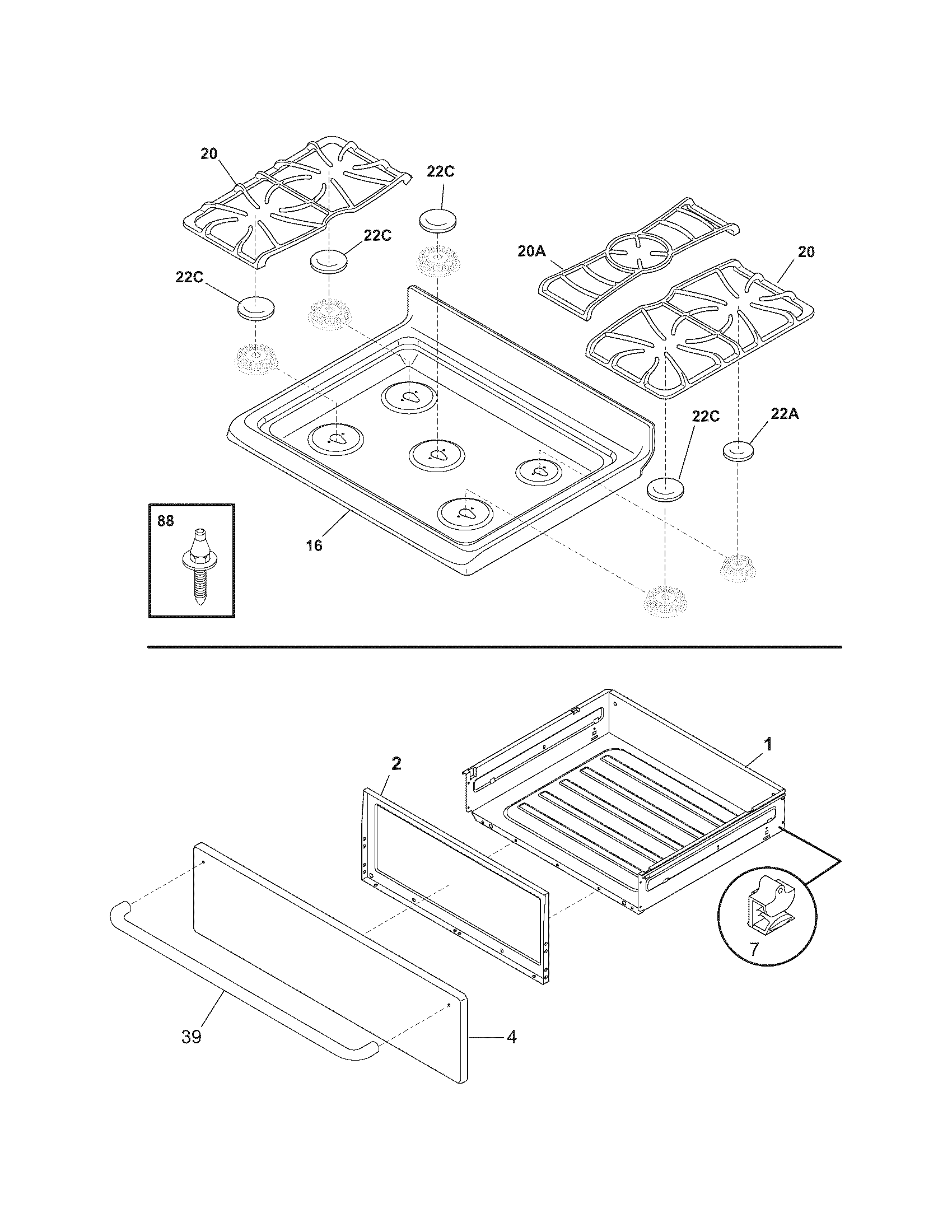 Top/drawer