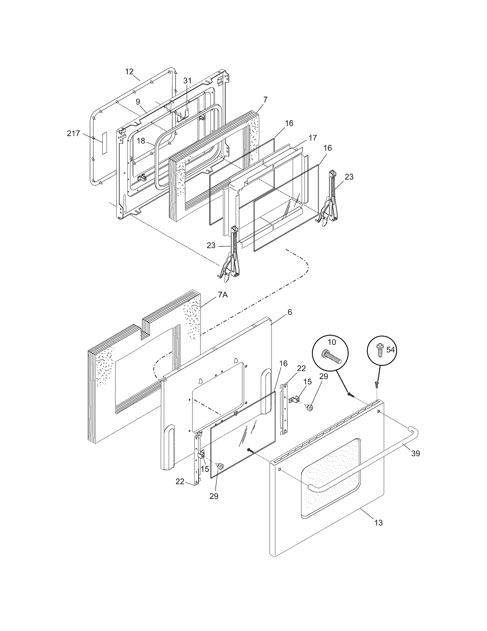 Oven door