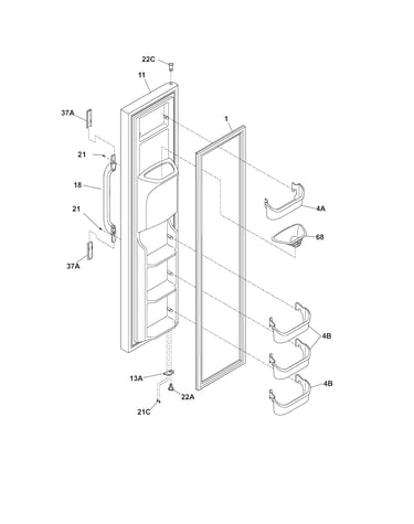 Freezer door