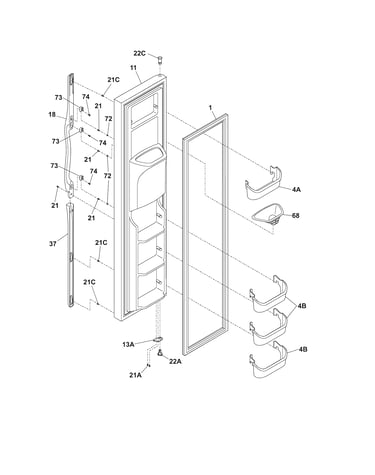 Freezer door