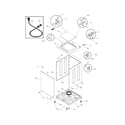 White-Westinghouse SWS1233CS1 cabinet/top diagram
