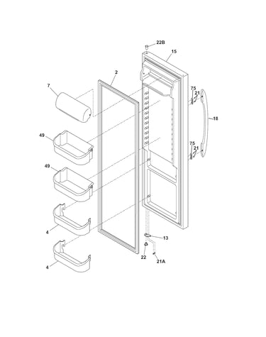 Refrigerator door