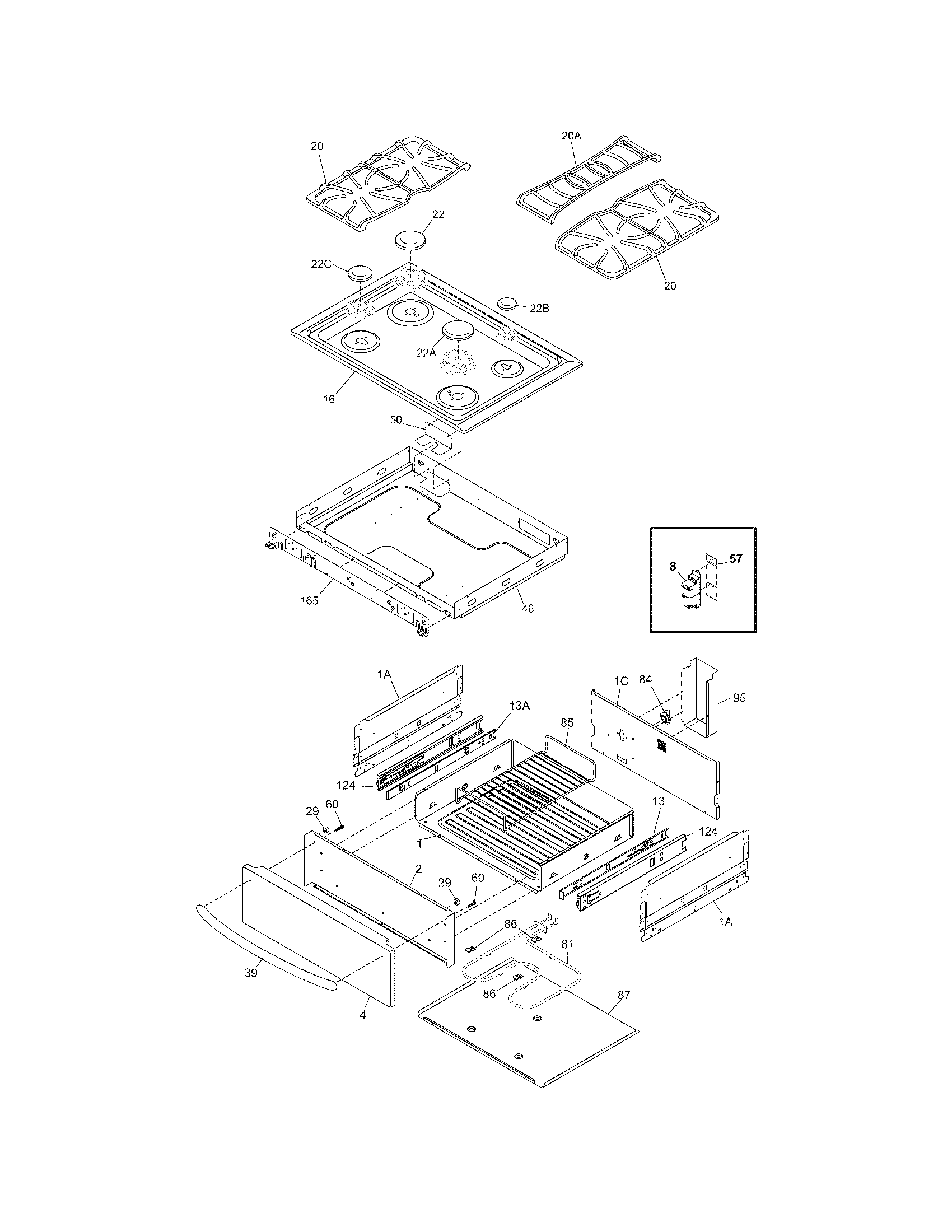 Top/drawer