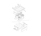 Frigidaire PGLEF385ES4 top/drawer diagram