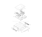 Frigidaire CFES366FC3 top/drawer diagram