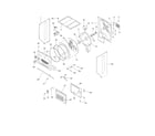 Frigidaire FGX831FS0 upper cabinet/drum heater diagram