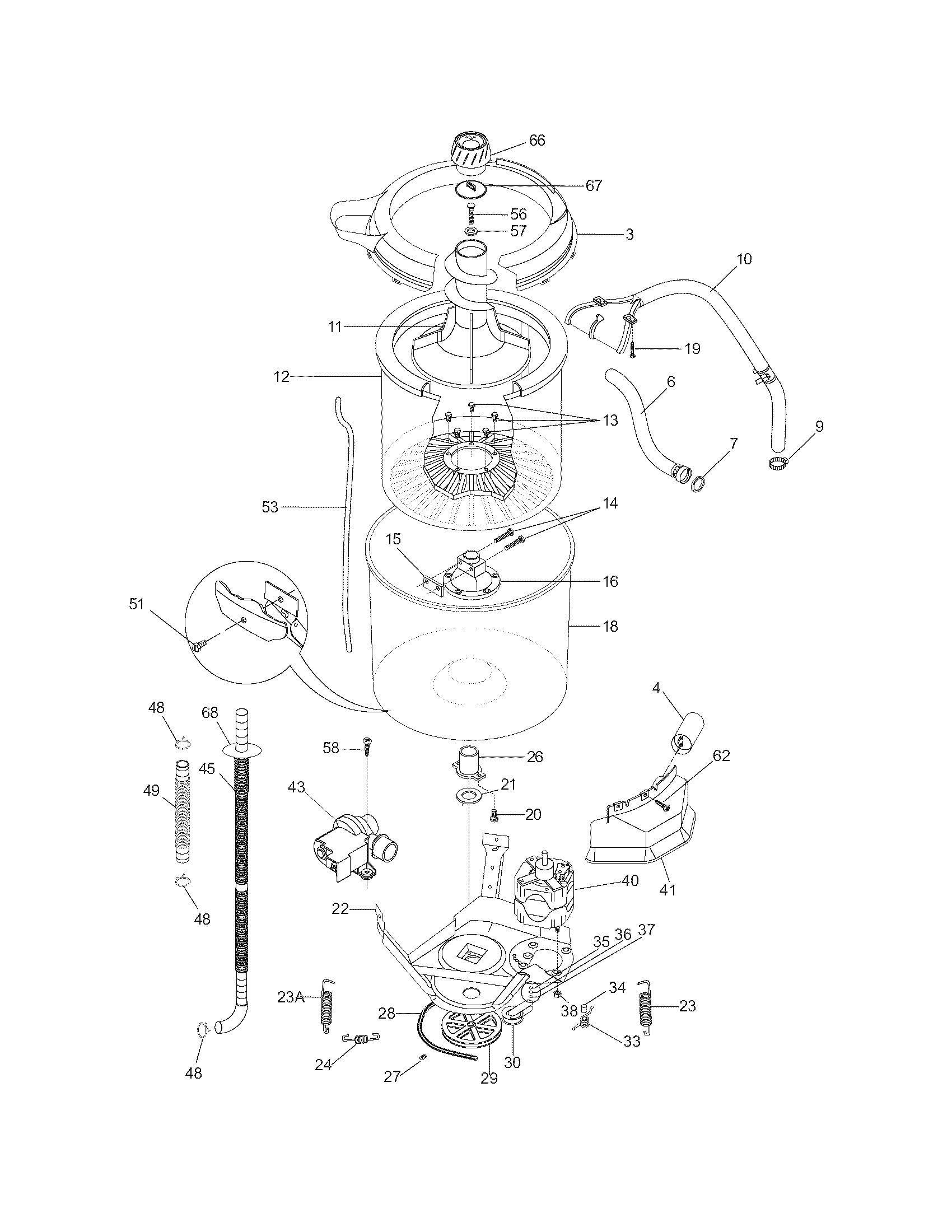 Motor/tub