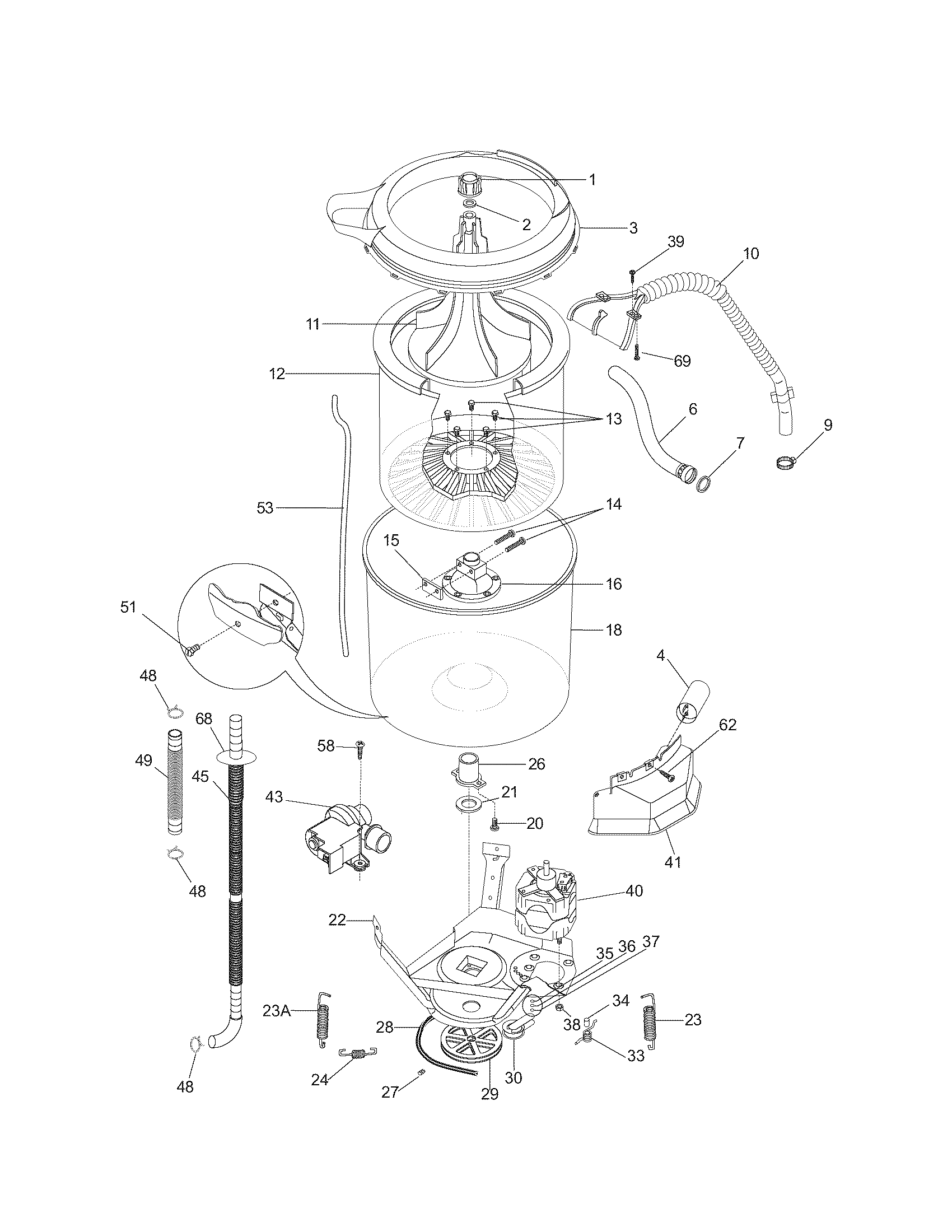 Motor/tub