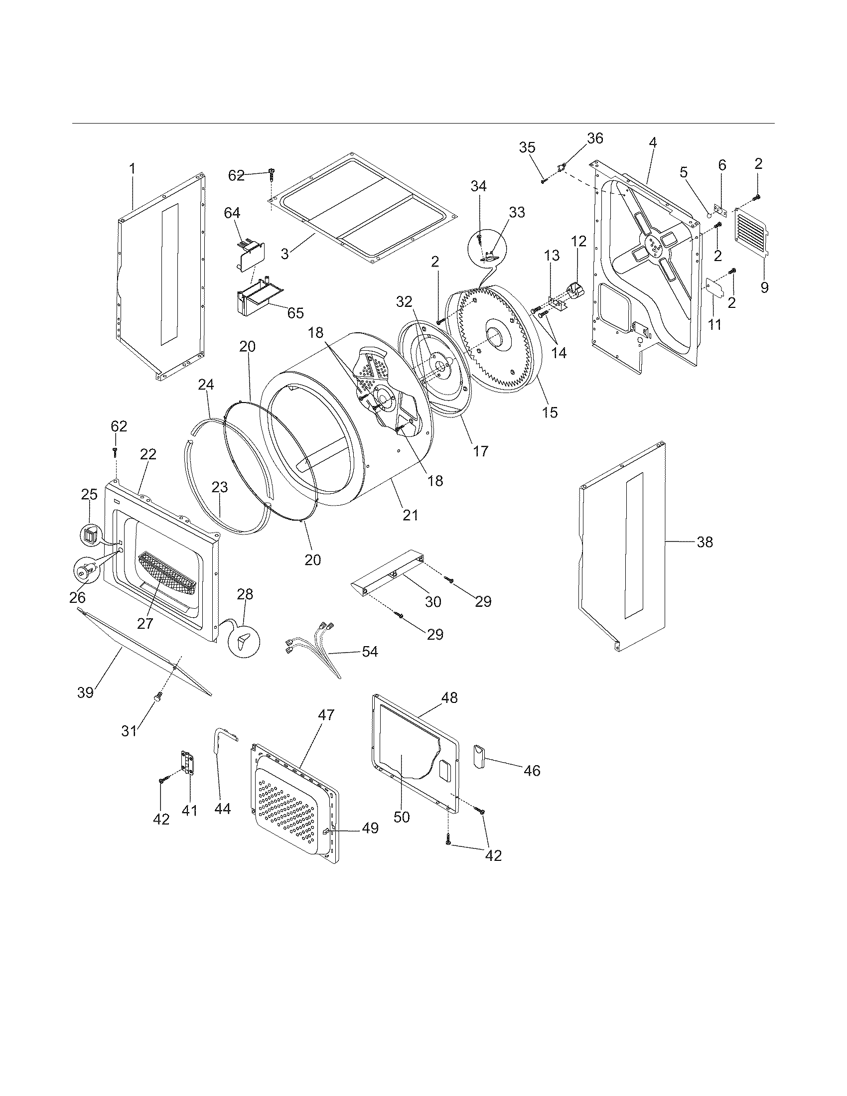 UPPER CABINET/DRUM HEATER