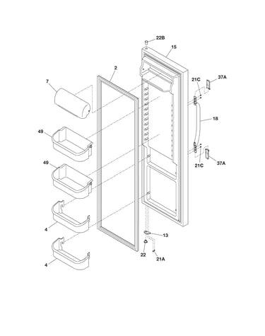 Refrigerator door