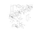 White-Westinghouse SWXG831DQ1 upper cabinet/drum heater diagram