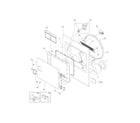 Frigidaire FER641CFS0 front panel/lint filter diagram