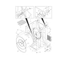 Frigidaire GLER104FSS0 cabinet/drum diagram