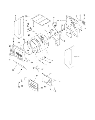 Upper cabinet/drum heater