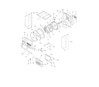 Universal/Multiflex (Frigidaire) MLXE42RFW0 upper cabinet/drum heater diagram