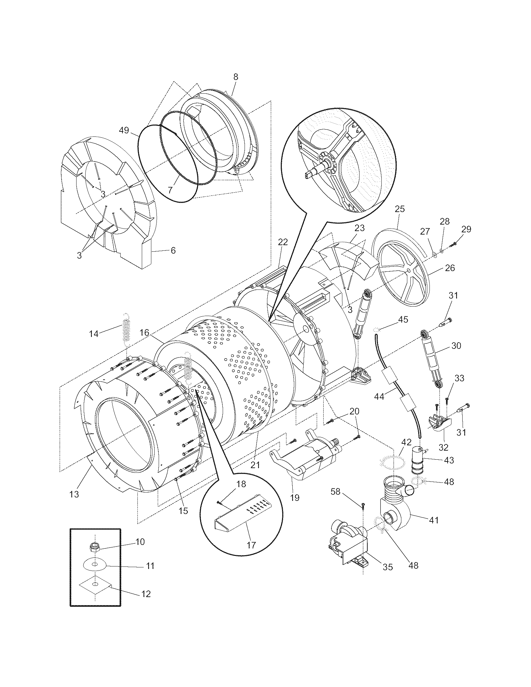 Motor/tub
