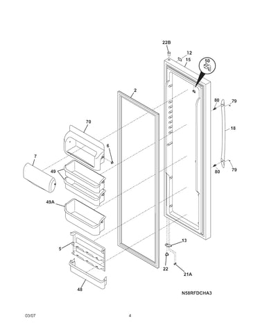 Refrigerator door