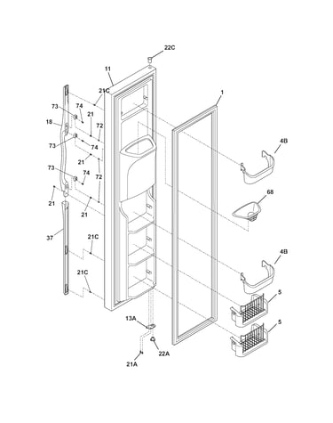 Freezer door