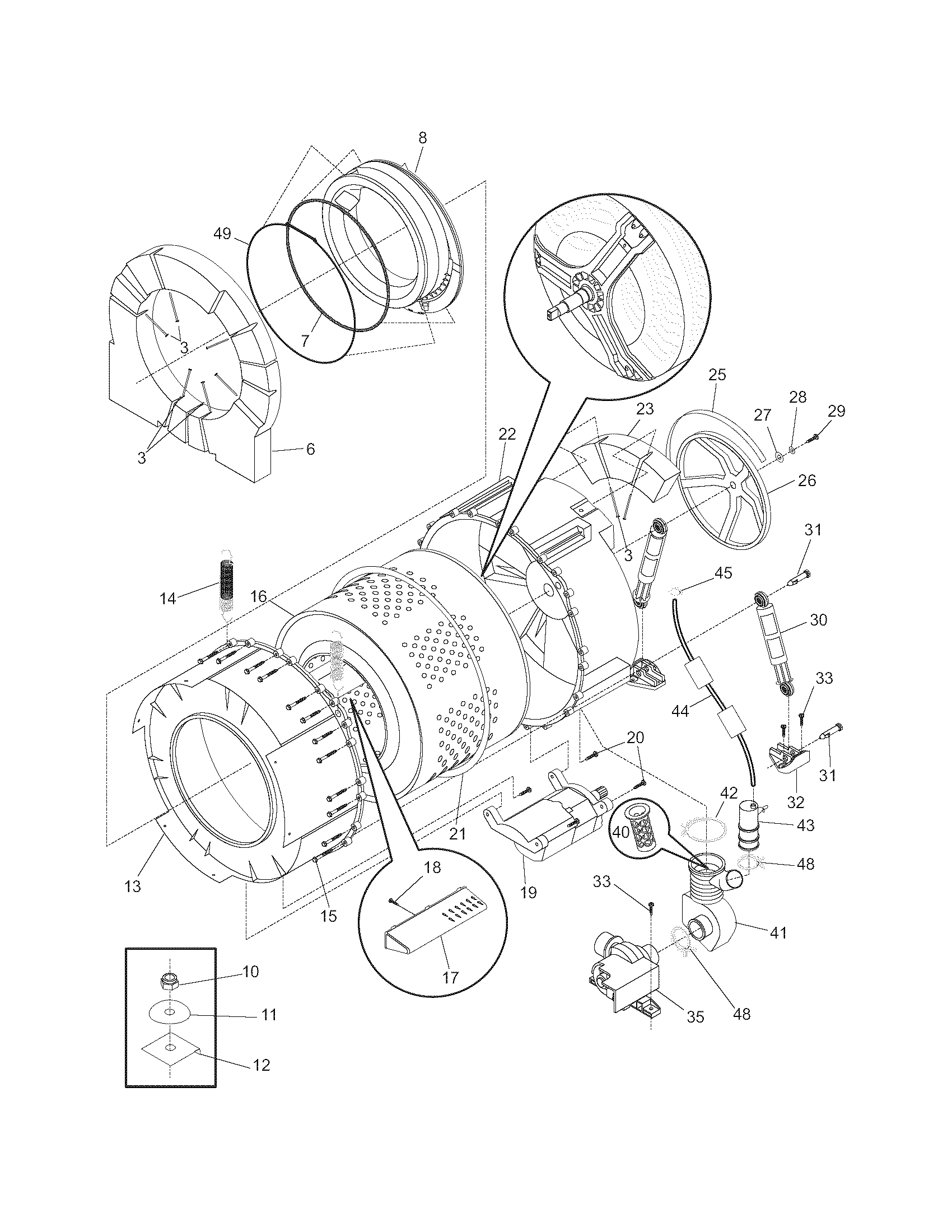 Motor/tub