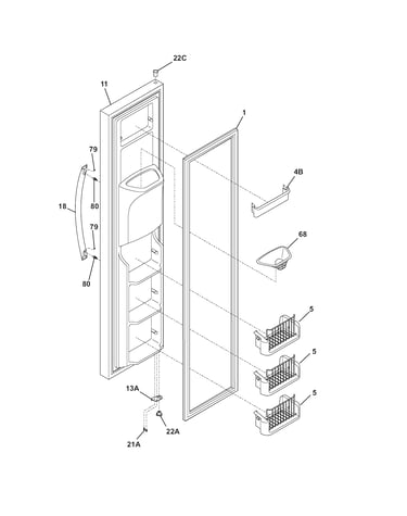 Freezer door